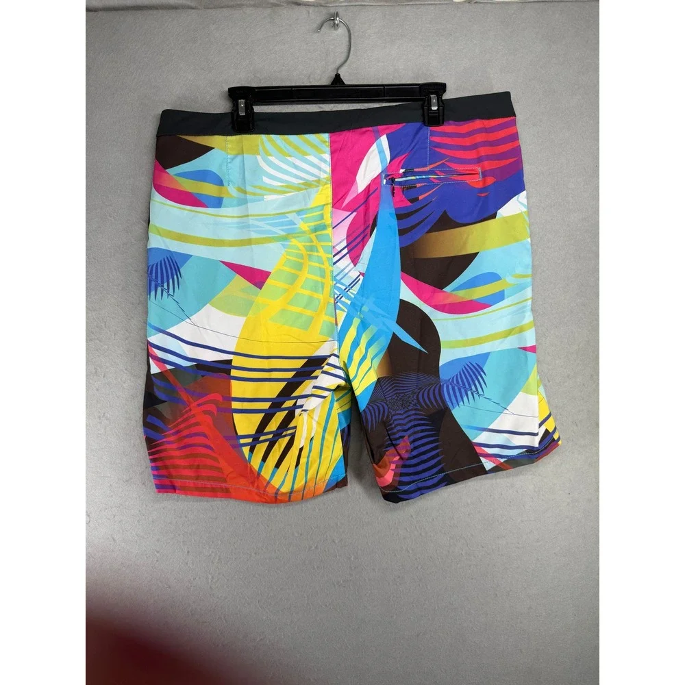 Tommy Bahama Relax Mens 38 Board Shorts Abstract Tropical Multi Color Swim Trunk
